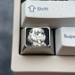 1.25U R1 Titanium Alloy Artisan Keycaps Precision Pointillism for Mechanical Keyboard -Anya